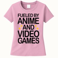 Fueled By Anime And Video Games Gaming Womens T-Shirt