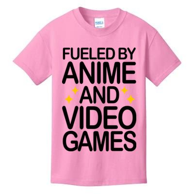 Fueled By Anime And Video Games Gaming Kids T-Shirt