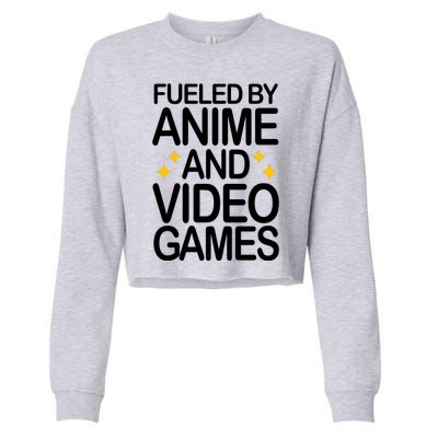 Fueled By Anime And Video Games Gaming Cropped Pullover Crew