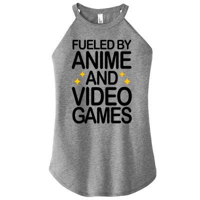 Fueled By Anime And Video Games Gaming Women’s Perfect Tri Rocker Tank