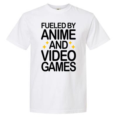 Fueled By Anime And Video Games Gaming Garment-Dyed Heavyweight T-Shirt