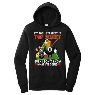 Funny Billiards Art For Men Women Billiards Pool Players Women's Pullover Hoodie