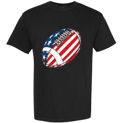 Football Ball American Flag U.S.A. Great Gifts Idea Garment-Dyed Heavyweight T-Shirt