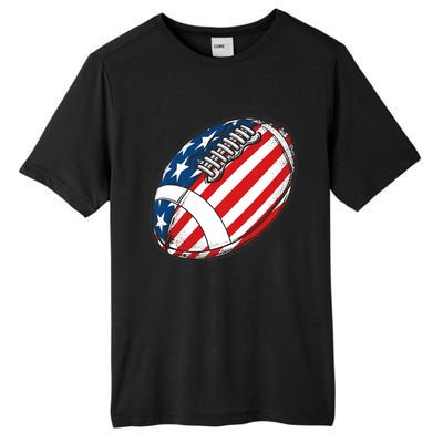 Football Ball American Flag U.S.A. Great Gifts Idea Tall Fusion ChromaSoft Performance T-Shirt