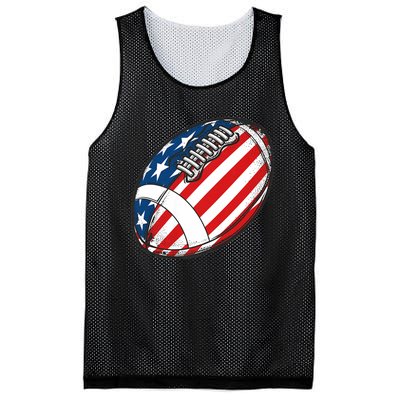 Football Ball American Flag U.S.A. Great Gifts Idea Mesh Reversible Basketball Jersey Tank