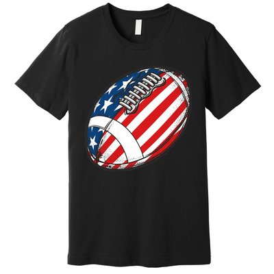 Football Ball American Flag U.S.A. Great Gifts Idea Premium T-Shirt