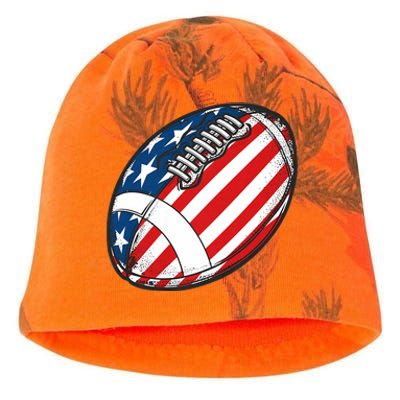 Football Ball American Flag U.S.A. Great Gifts Idea Kati - Camo Knit Beanie