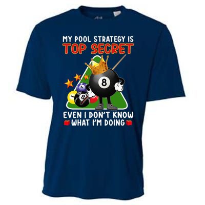 Funny Billiards Art For Men Women Billiards Pool Players Cooling Performance Crew T-Shirt