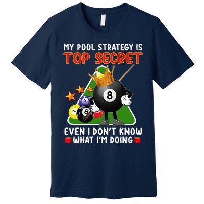 Funny Billiards Art For Men Women Billiards Pool Players Premium T-Shirt