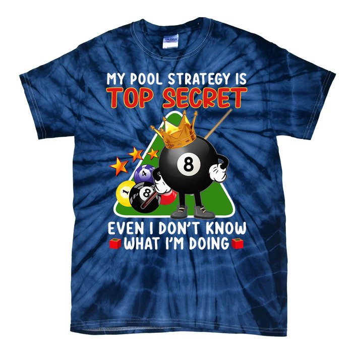 Funny Billiards Art For Men Women Billiards Pool Players Tie-Dye T-Shirt