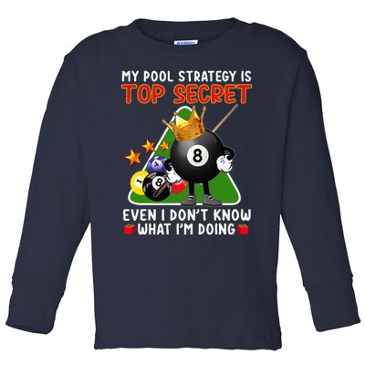 Funny Billiards Art For Men Women Billiards Pool Players Toddler Long Sleeve Shirt