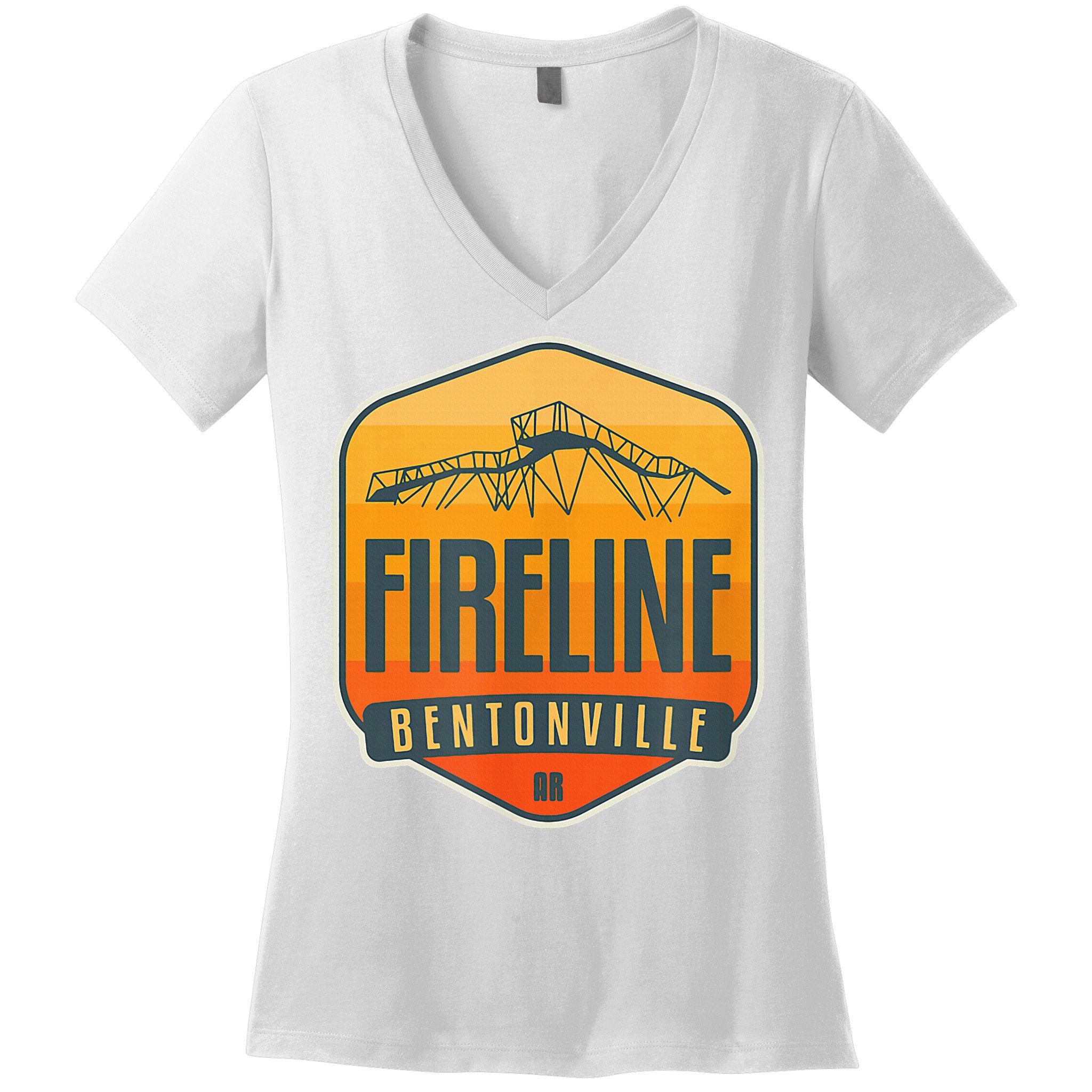 Fireline Bentonville Arkansas Women's V-Neck T-Shirt