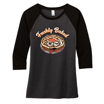 Freshly Baked Apple Pie Women's Tri-Blend 3/4-Sleeve Raglan Shirt