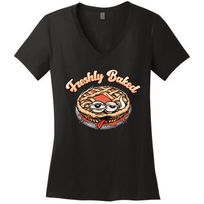 Freshly Baked Apple Pie Women's V-Neck T-Shirt