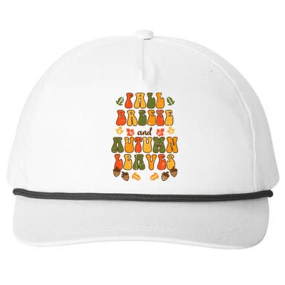 Fall Breeze Autumn Leaves Happy Thanksgiving Snapback Five-Panel Rope Hat