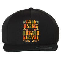 Fall Breeze Autumn Leaves Happy Thanksgiving Wool Snapback Cap