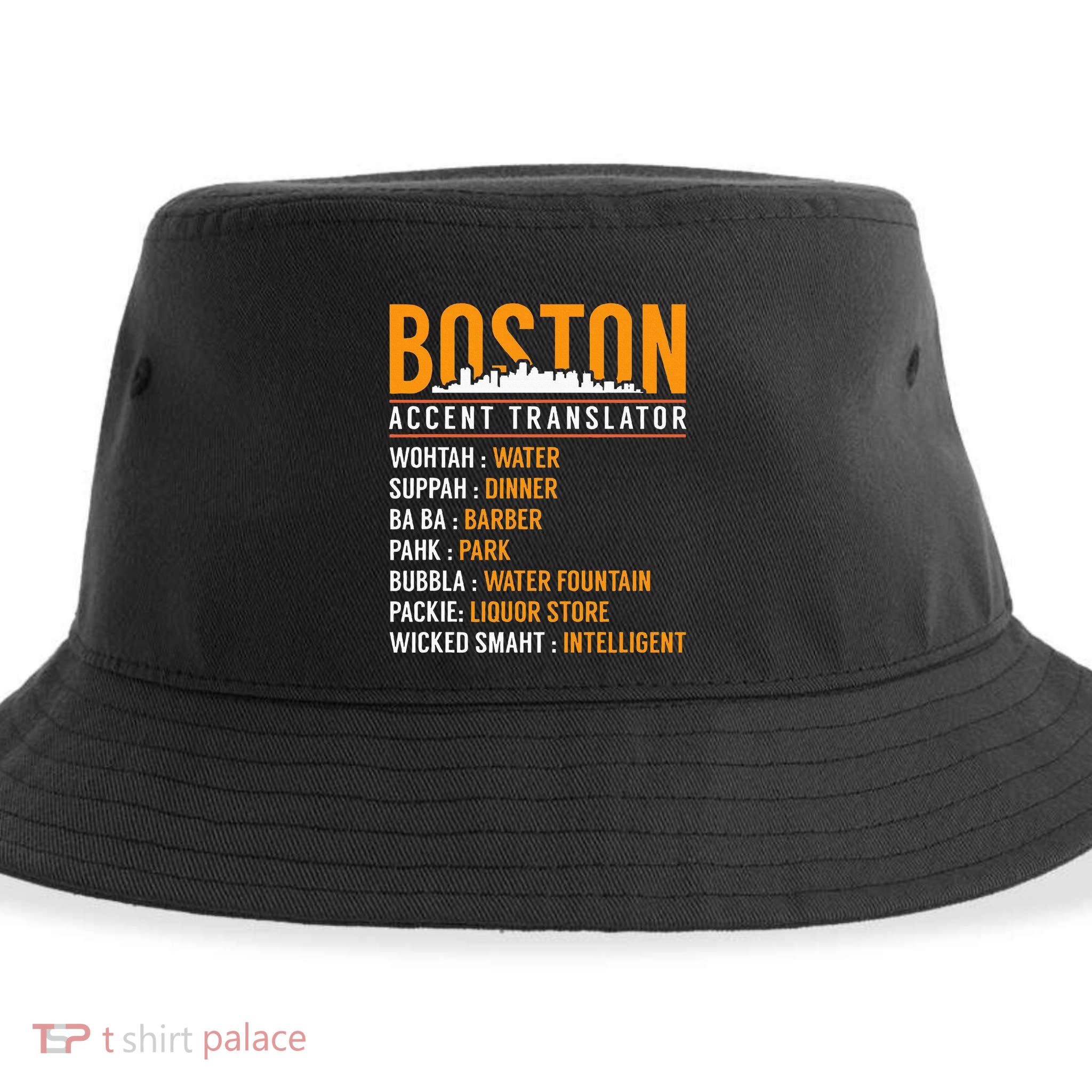 Funny Boston Accent Translator Sustainable Bucket Hat