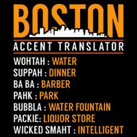 Funny Boston Accent Translator Cropped Pullover Crew