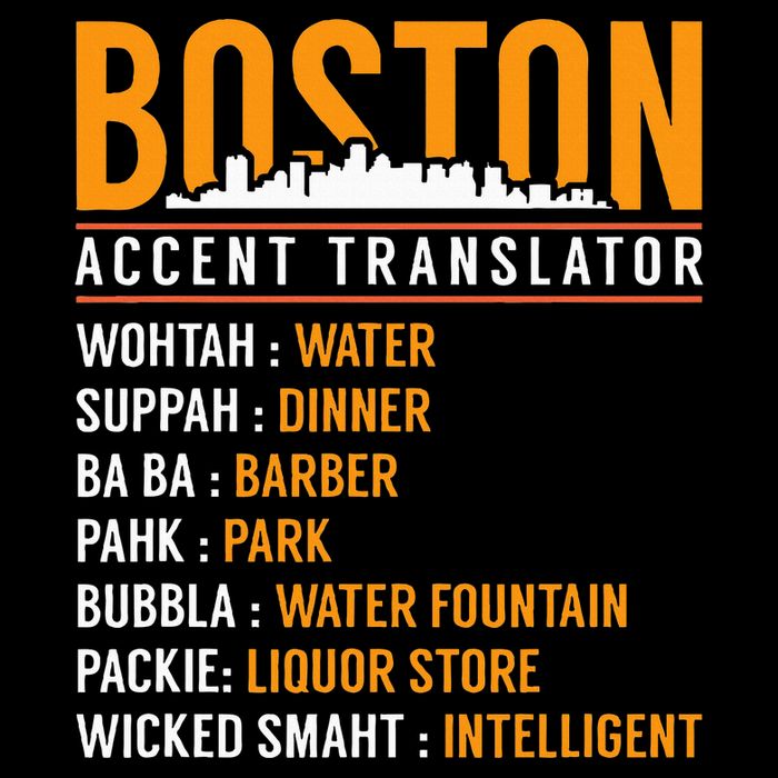 Funny Boston Accent Translator Cropped Pullover Crew