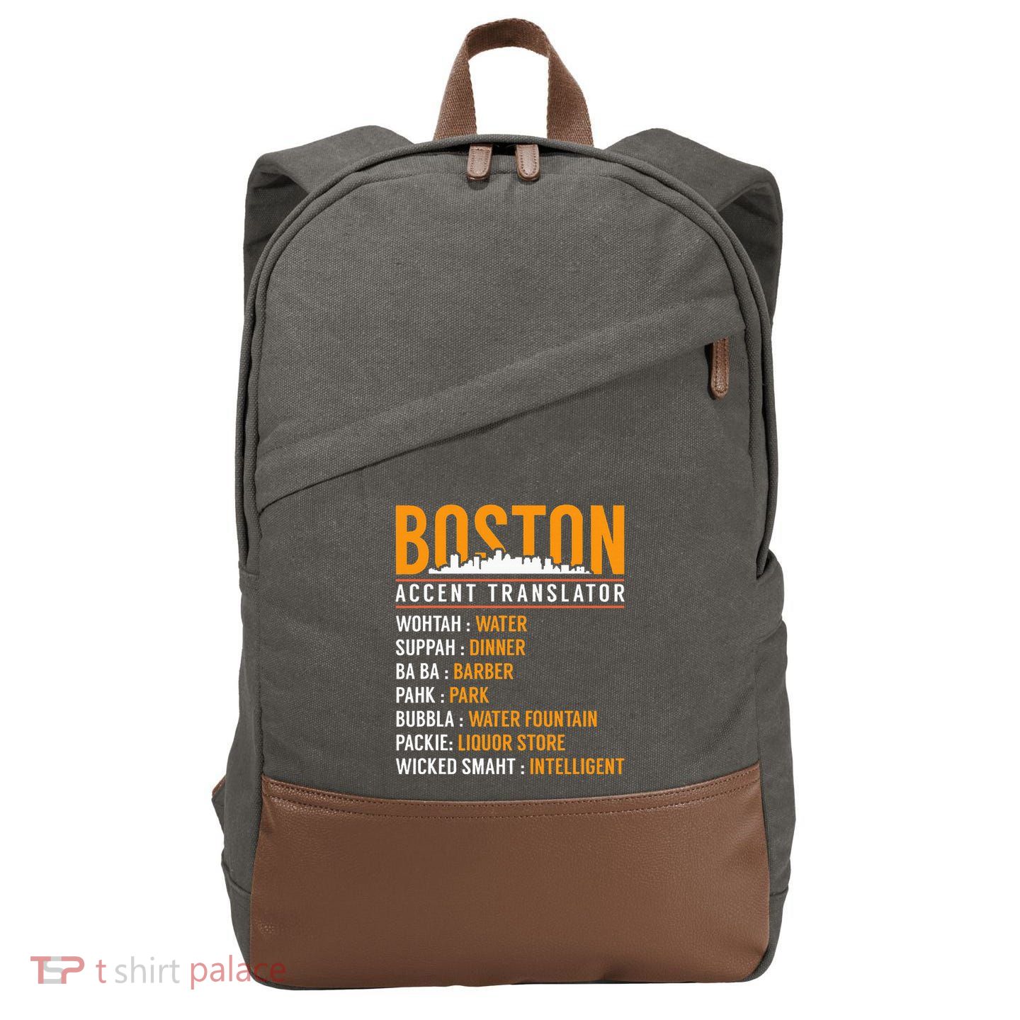 Funny Boston Accent Translator Cotton Canvas Backpack
