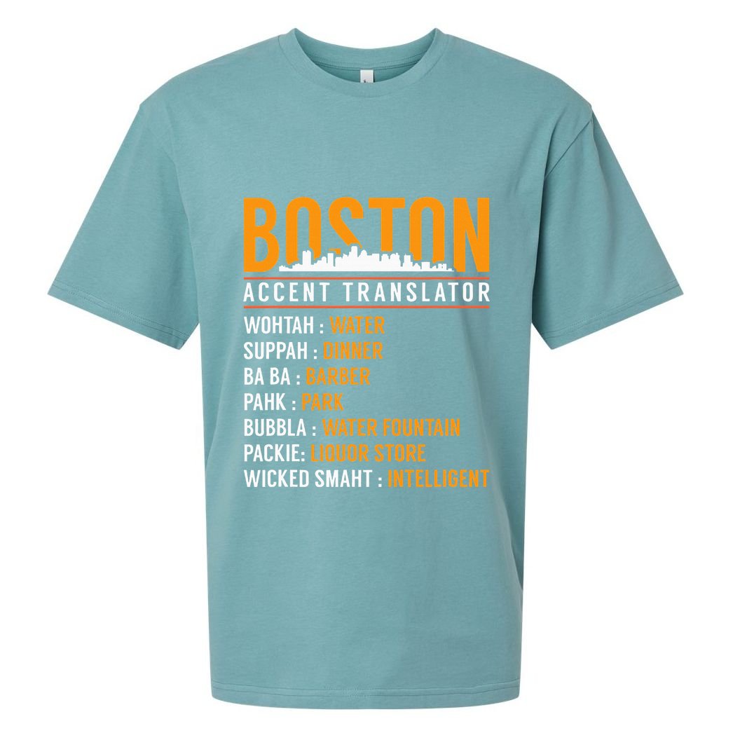 Funny Boston Accent Translator Sueded Cloud Jersey T-Shirt