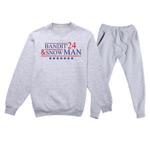 Funny Bandit And Snowman 2024 Election Cool Bandit & Snowman Premium Crewneck Sweatsuit Set