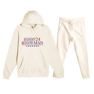 Funny Bandit And Snowman 2024 Election Cool Bandit & Snowman Premium Hooded Sweatsuit Set