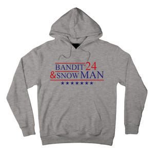 Funny Bandit And Snowman 2024 Election Cool Bandit & Snowman Tall Hoodie