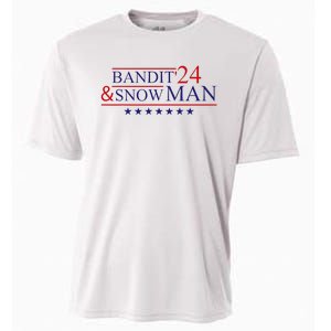 Funny Bandit And Snowman 2024 Election Cool Bandit & Snowman Cooling Performance Crew T-Shirt