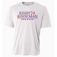 Funny Bandit And Snowman 2024 Election Cool Bandit & Snowman Cooling Performance Crew T-Shirt