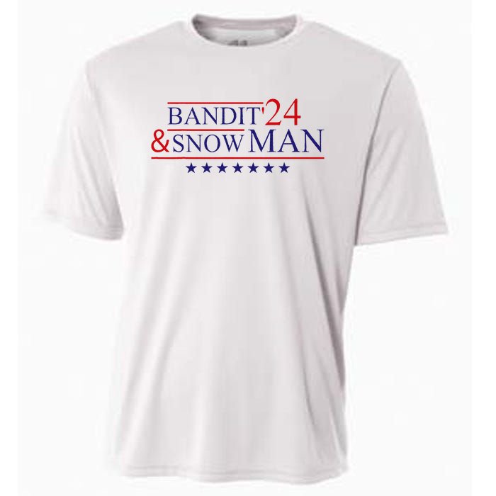 Funny Bandit And Snowman 2024 Election Cool Bandit & Snowman Cooling Performance Crew T-Shirt