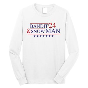 Funny Bandit And Snowman 2024 Election Cool Bandit & Snowman Long Sleeve Shirt