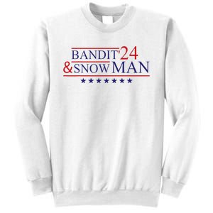 Funny Bandit And Snowman 2024 Election Cool Bandit & Snowman Sweatshirt