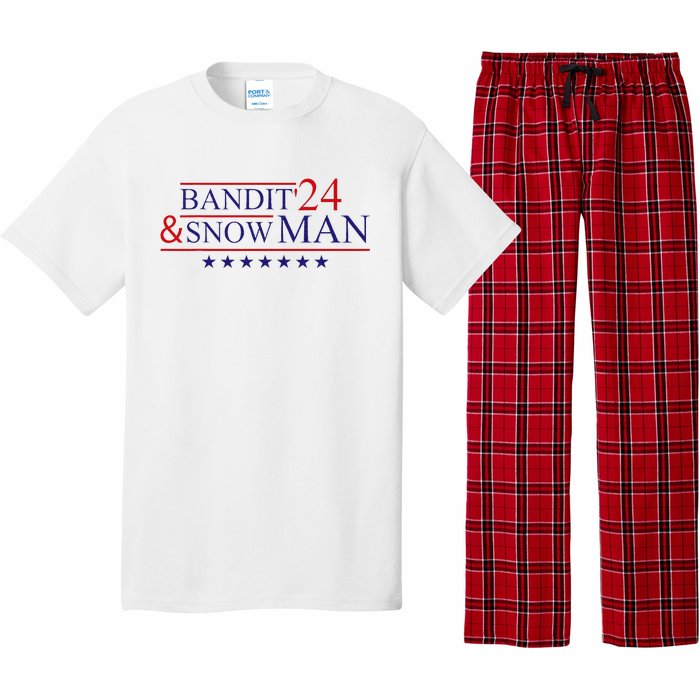 Funny Bandit And Snowman 2024 Election Cool Bandit & Snowman Pajama Set