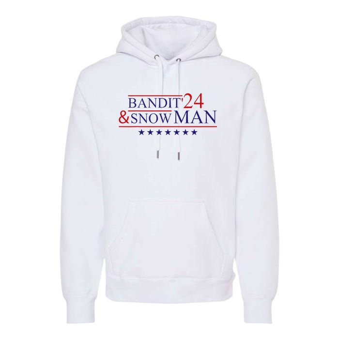 Funny Bandit And Snowman 2024 Election Cool Bandit & Snowman Premium Hoodie