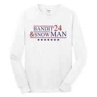 Funny Bandit And Snowman 2024 Election Cool Bandit & Snowman Tall Long Sleeve T-Shirt