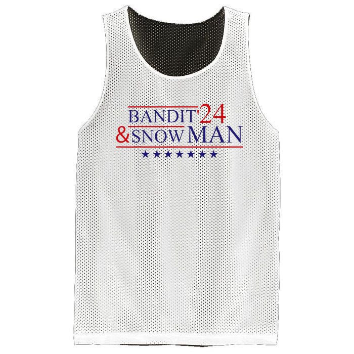 Funny Bandit And Snowman 2024 Election Cool Bandit & Snowman Mesh Reversible Basketball Jersey Tank