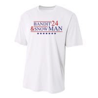 Funny Bandit And Snowman 2024 Election Cool Bandit & Snowman Performance Sprint T-Shirt