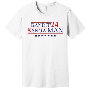 Funny Bandit And Snowman 2024 Election Cool Bandit & Snowman Premium T-Shirt