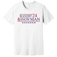 Funny Bandit And Snowman 2024 Election Cool Bandit & Snowman Premium T-Shirt