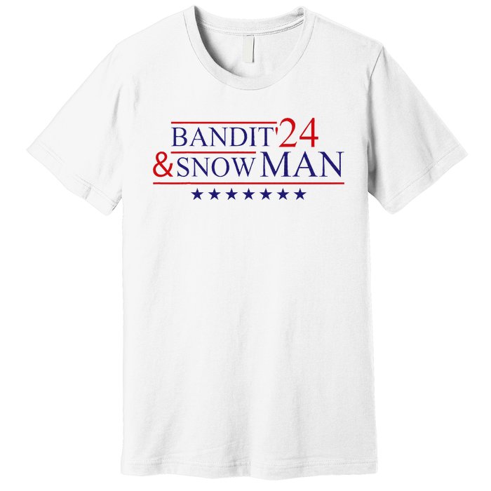 Funny Bandit And Snowman 2024 Election Cool Bandit & Snowman Premium T-Shirt