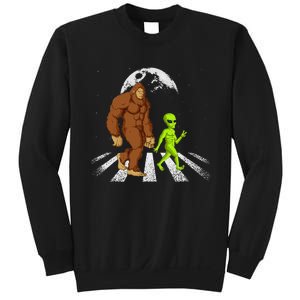 Funny Bigfoot Alien Moon Sasquatch Ufo Space Sweatshirt