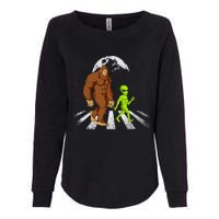 Funny Bigfoot Alien Moon Sasquatch Ufo Space Womens California Wash Sweatshirt