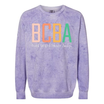 Future Behavior Analyst Bcba In Progress Training Colorblast Crewneck Sweatshirt