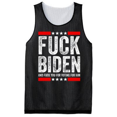 Fuck Biden And You For Voting For Him Political Gift Mesh Reversible Basketball Jersey Tank