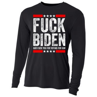 Fuck Biden And You For Voting For Him Political Gift Cooling Performance Long Sleeve Crew