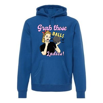 Funny Bowling Art For Bowler Ball Bowling Lover Great Gift Premium Hoodie