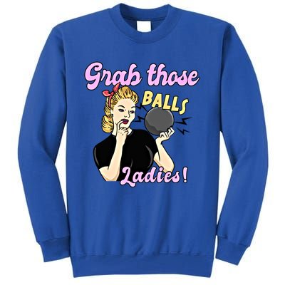 Funny Bowling Art For Bowler Ball Bowling Lover Great Gift Tall Sweatshirt