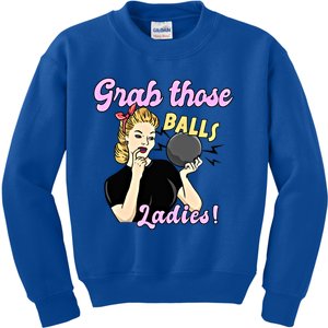 Funny Bowling Art For Bowler Ball Bowling Lover Great Gift Kids Sweatshirt