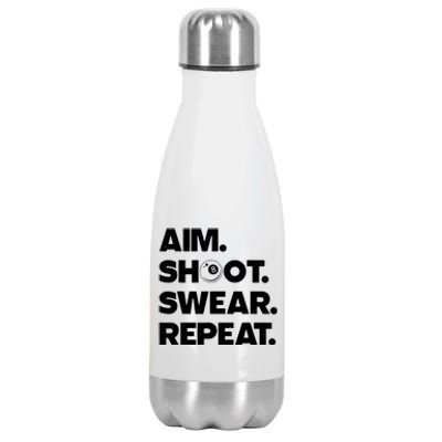 Funny Billiard Art For Billiard Player Pool Lover Stainless Steel Insulated Water Bottle